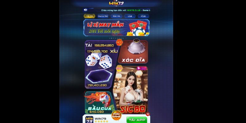 Ưu đãi hấp dẫn tại mọi sảnh game của win79